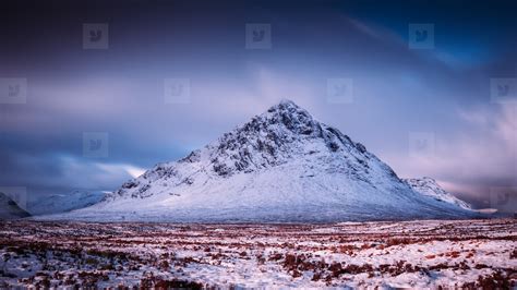 Mountain nature landscape winter snow ice in Glencoe Scotland stock photo (165556) - YouWorkForThem