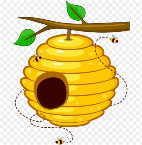 beehive clipart transparent - honey bee hive clip art PNG image with ...