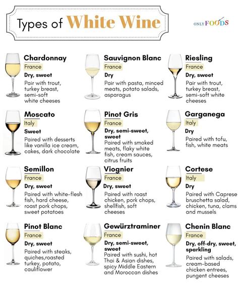 Different Types of White Wine a Wine-Lover Should Know About | Types of white wine, Wine food ...