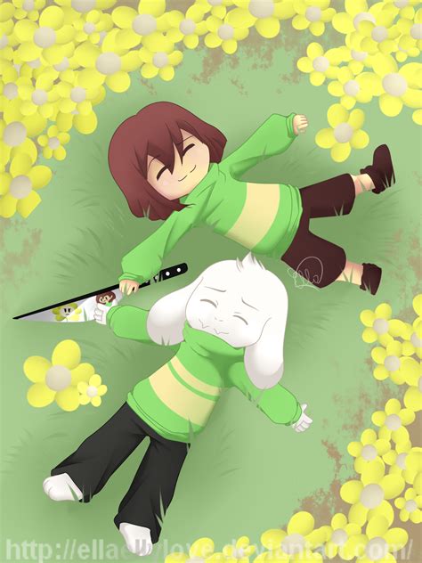 Chara and Asriel by EllaEllyLove on DeviantArt