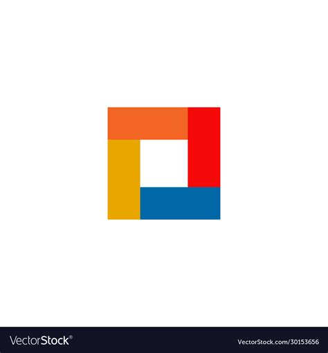 Square logo design template Royalty Free Vector Image