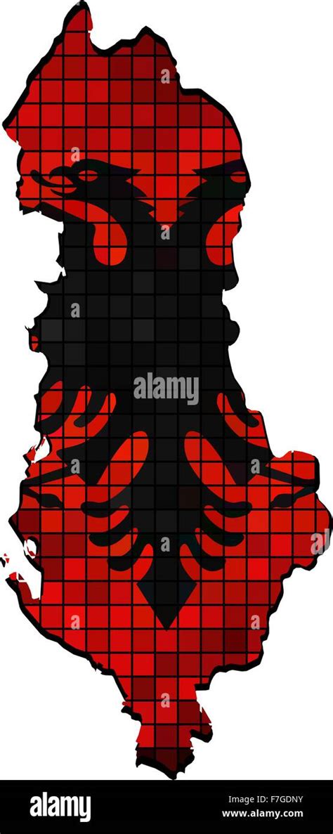 Albania map with flag inside Stock Vector Image & Art - Alamy