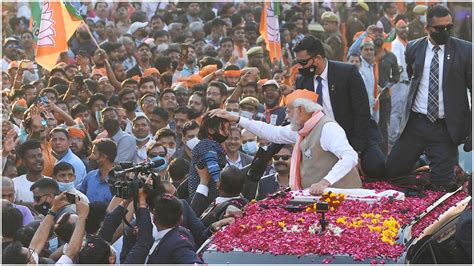 PM Modi holds roadshow in Varanasi as last phase of UP election nears - India Today