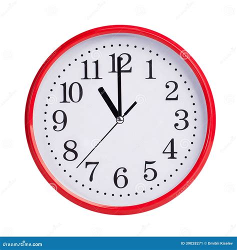 Eleven O'clock On A Round Dial Stock Photo - Image: 39028271