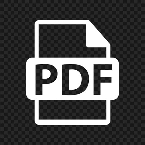 PDF File Document White Icon PNG | Citypng