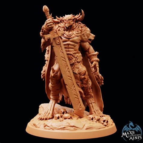 3D Printable The Tanarukk, Half-Orc Demon by The Major Arcana