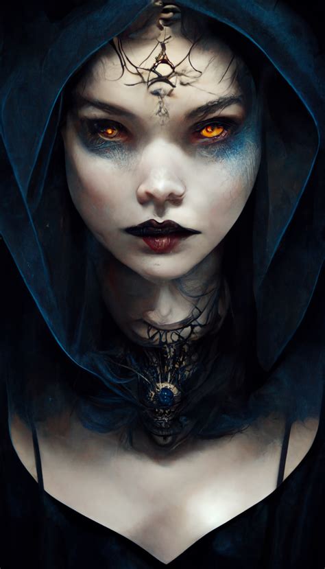 Witch Dark Fantasy Character Design Digital Art Women Evil Queen Princess Neural Network Fantasy ...