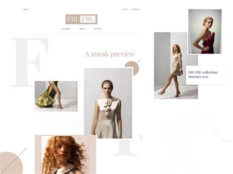 Fashion Model Portfolio Website UI Design on Behance