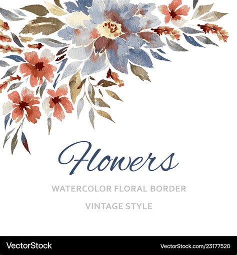 Watercolor flowers Royalty Free Vector Image - VectorStock