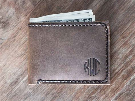 Magnificent Minimalist Handmade Leather Bifold Wallet Personalized | Gifts For Men