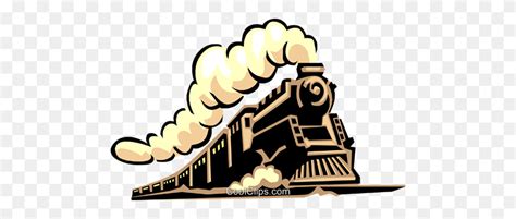 Steam Train Royalty Free Vector Clip Art Illustration - Vintage Train Clipart - FlyClipart