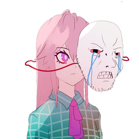 Kokoro in crying wojak mask | Wojak | Know Your Meme