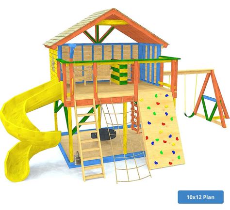 Playground & Swing Set Plans | Playset plans, Swing set plans, Backyard playset