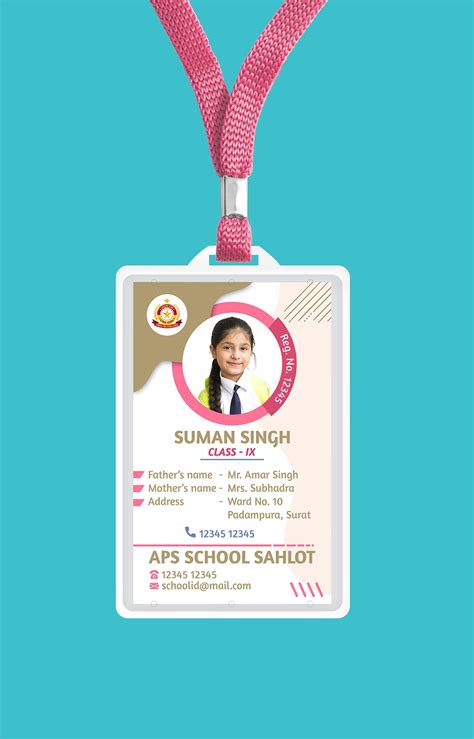 Student ID Card Template For School ID090722 - Free Hindi Design