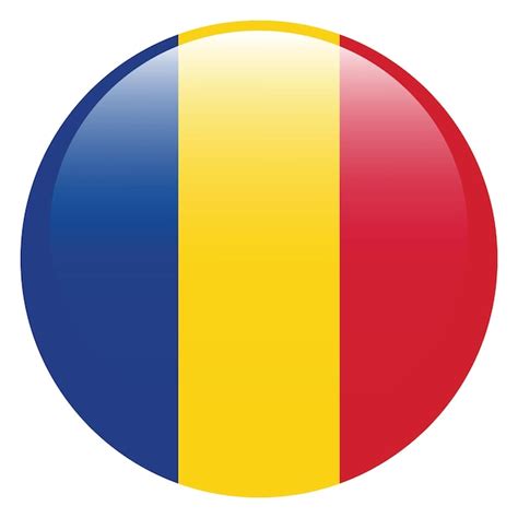 Premium Vector | Romania circle flag