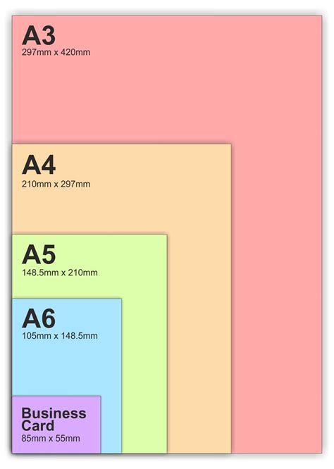 Paper Sizes Paper Sizes Chart Printable Paper Printable Chart | CLOOBX ...