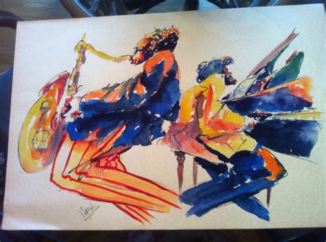 Painting of musicians | Painting, Art, Musician