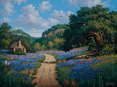 Artists Of Texas Contemporary Paintings and Art: "Hill Country Beckoning" by Kyle Wood