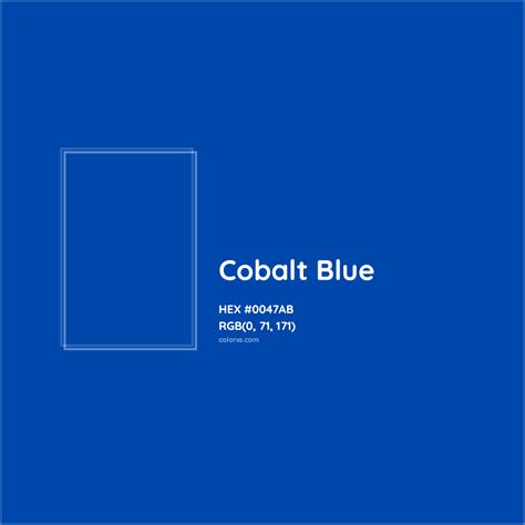 Cobalt Blue Complementary or Opposite Color Name and Code (#0047AB) - colorxs.com