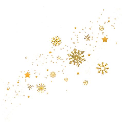 Gold Snowflakes With Glittery Transparent Vector Background, Golden Sparkle With Christmas ...