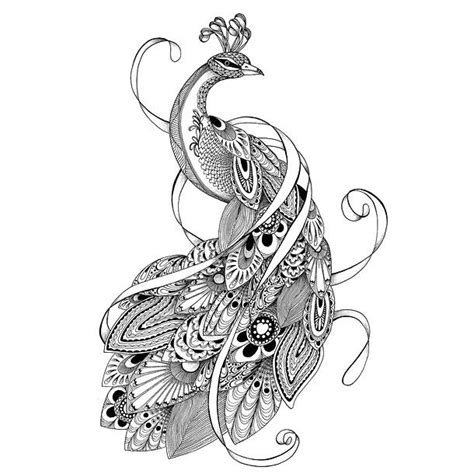 Ornate Peacock Tattoo Design