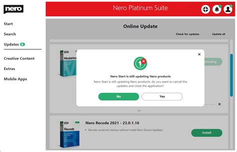 [Nero 2021]How to get the latest updates of my Nero Products in Nero Start : Nero AG