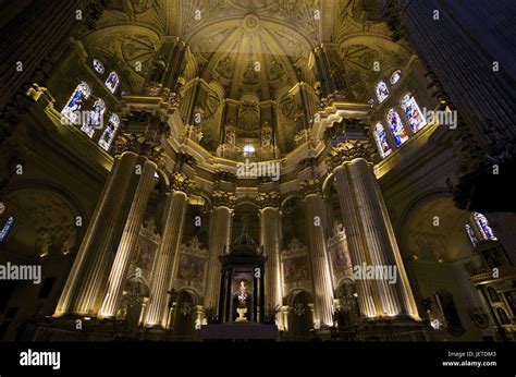 Spain, Malaga, interior view of the cathedral Stock Photo - Alamy