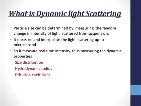 Dynamic Light Scattering