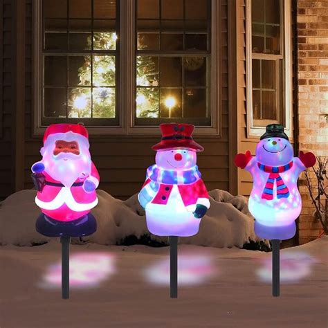 fidigeilo Christmas Snowman Pathway Lights Outdoor,Waterproof Landscape ...