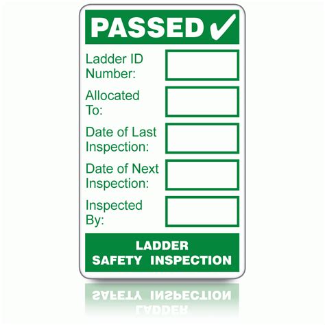 Buy Ladder Safety Inspection Labels | Ladder Inspection Stickers