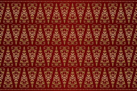 Premium Vector | Malay Riau Batik Songket, Weaving Corak Motif Pucuk Rebung, Melayu patterns red ...