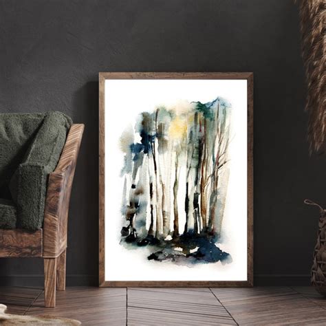 Abstract Forest Art - Etsy