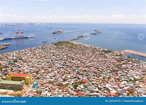 Port in Manila, Philippines. Sea Port with Cargo Cranes Stock Photo - Image of marine, freight ...