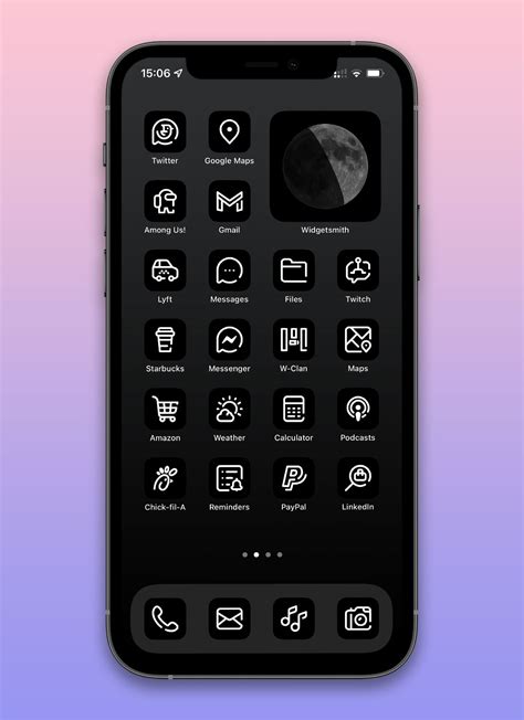 Decals & Skins Android Google app icons Black aesthetic for iPhone ...