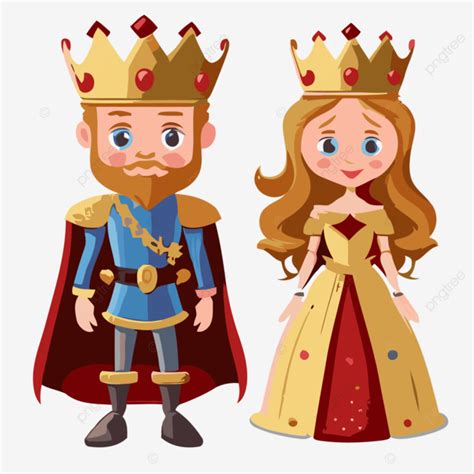 Homecoming King And Queen Vector, Sticker Clipart Cartoon Characters ...