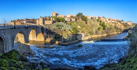 Panoramic View of Toledo with River Tajo, Spain Stock Photo - Image of ancient, city: 69148560