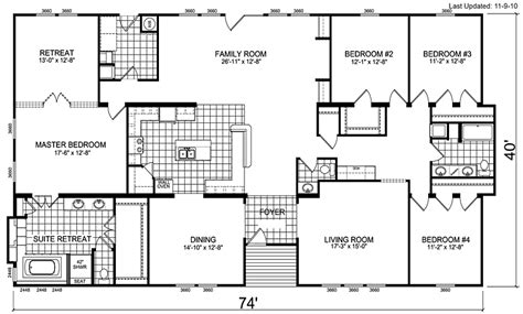 6 Bedroom Double Wide Floor Plans - floorplans.click