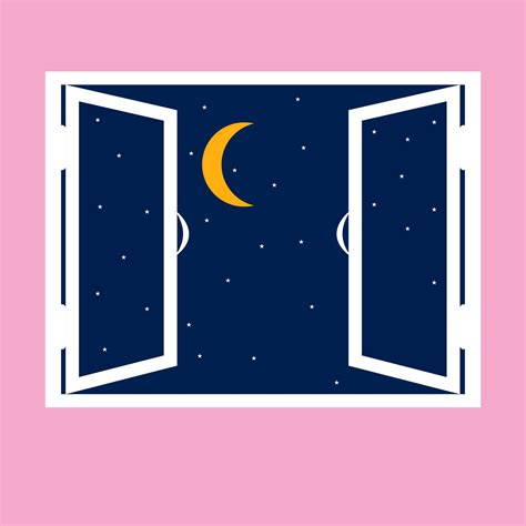 Night out the window icon in cartoon style 3211212 Vector Art at Vecteezy