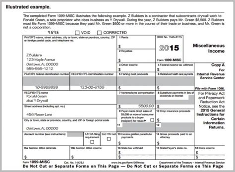 Printable IRS Form 1099-MISC for 2015 (For Taxes To Be Filed in 2016) - CPA Practice Advisor