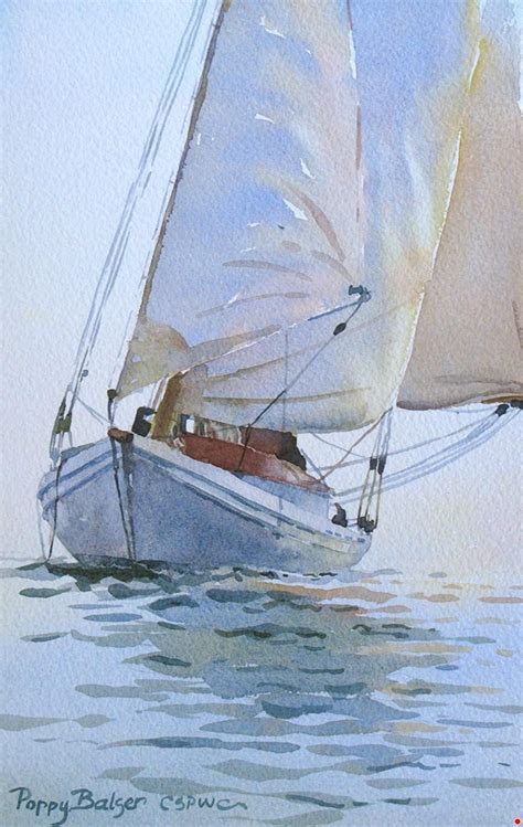 Portfolio of Works | Watercolor boat, Sailboat painting, Sailboat art