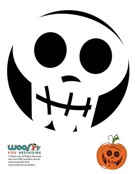 Pumpkin Templates Skull