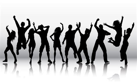 Silhouettes of people dancing 237135 Vector Art at Vecteezy