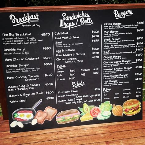 Menu board for Lunchbox @ 53 in Northgate. | Food menu, Breakfast menu, Breakfast menu board