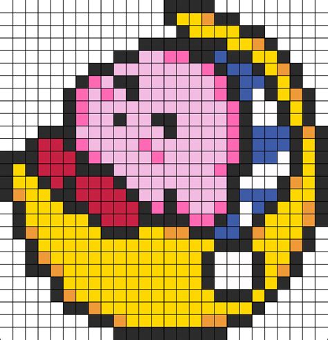 Sleepy Kirby Kandi Pattern | Pixel art, Minecraft pixel art, Pixel art grid