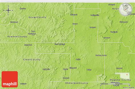 Physical 3D Map of Tulsa County