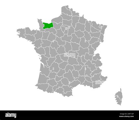 Map of Calvados in France Stock Photo - Alamy