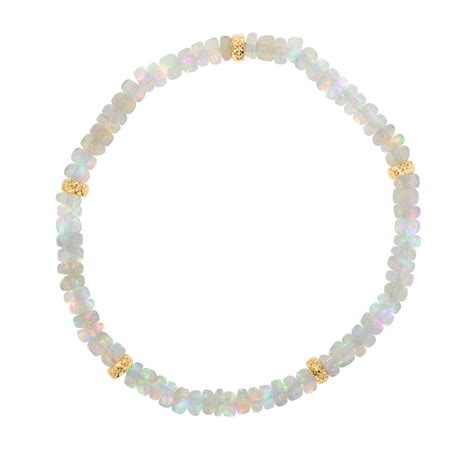 Opal Beaded Bracelet – Baby Gold