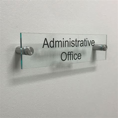 Administrative Office Acrylic Name Plate Sign - Napnameplates.com