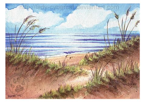 Watercolor Sand Dunes by lady-cybercat on DeviantArt