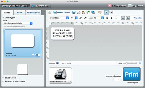 DYMO Label (Mac) - Download, Screenshots